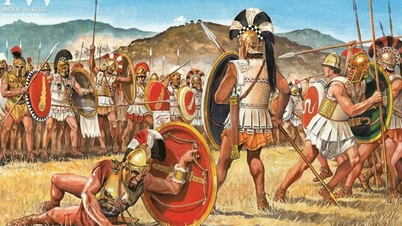 Batalla de Delium, 424 a. C.: tropas atenienses quemadas por el fuego enemigo