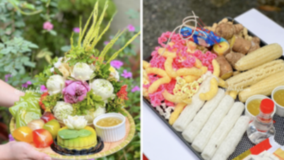 ถาดถวายภัตตาหารเพล วันที่ 15 เดือน 7 ประกอบด้วยอะไรบ้าง?