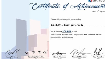 SV Kiến trúc ĐH Duy Tân giành giải Ba Cuộc thi Quốc tế The Freedom Pocket 2025