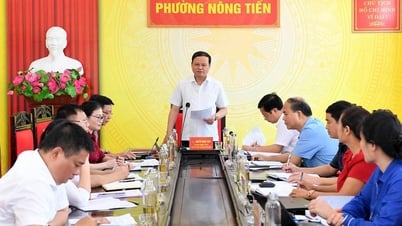 Phó Chủ tịch Thường trực UBND tỉnh Nguyễn Mạnh Tuấn chủ trì duyệt Văn kiện Đại hội Đảng bộ phường Nông Tiến