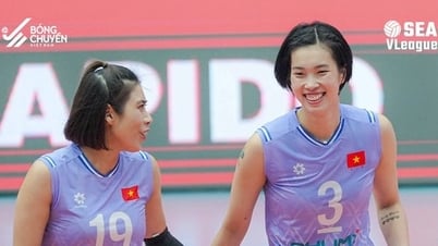 Thua đáng tiếc Thái Lan, tuyển bóng chuyền nữ Việt Nam giành ngôi Á quân chặng 1 SEA V.League