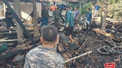 Hỏa hoạn thiêu rụi một căn nhà ở xã Mường Chiên
