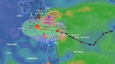 Tropical depression strengthens into storm No. 6, Thanh Hoa to Hue has heavy rain