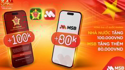 MSB memberikan tambahan 80.000 VND kepada masyarakat yang menghubungkan akunnya untuk menerima jaminan sosial pada tanggal 2 September