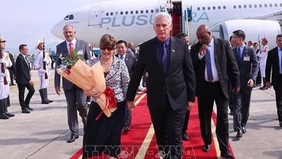 Первый секретарь, президент Кубы и его супруга прибыли в Ханой, начав государственный визит, чтобы принять участие в праздновании 80-й годовщины Национального дня Вьетнама.