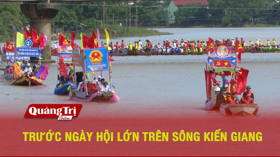 Antes del gran festival en el río Kien Giang