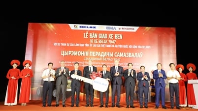 Ceremonia de predare a 10 vehicule Belaz 7547 către Apatit Vietnam Company Limited