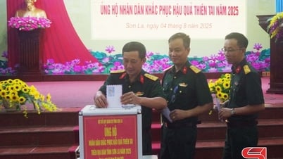 Bộ CHQS tỉnh phát động quyên góp ủng hộ đồng bào bị thiên tai