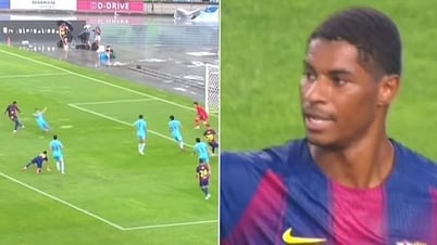 Rashford ghi bàn đầu tiên, Barcelona đại thắng 5 bàn