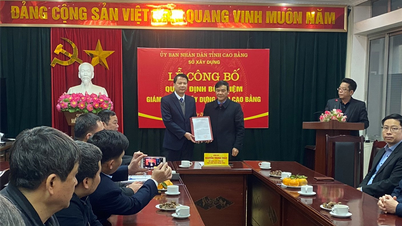 Công bố Quyết định Tiếp nhận và bổ nhiệm Giám đốc Sở Xây dựng tỉnh Cao Bằng
