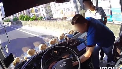 Công an làm việc với người giật chìa khóa xe khách ở Vành đai 3 trên cao