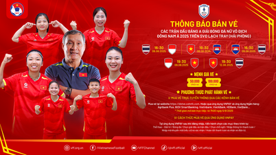 Mở bán vé xem đội tuyển bóng đá nữ Việt Nam thi đấu giải Đông Nam Á