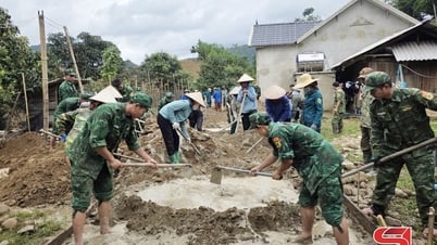 Hỗ trợ làm đường bê tông lên nhà thương binh