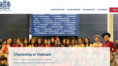 Học bổng Chính phủ Anh Chevening khóa 2026-2027 chính thức mở đơn