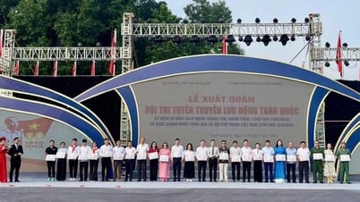 Diễu hành, biểu dương lực lượng tại Hội thi tuyên truyền lưu động toàn quốc năm 2025