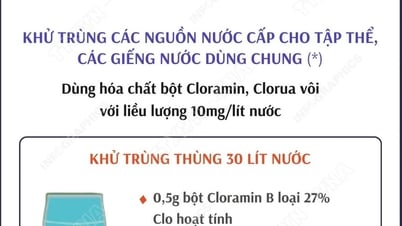 Xử lý nước ăn, uống mùa mưa lũ: Cách làm trong, khử trùng nước bằng hóa chất