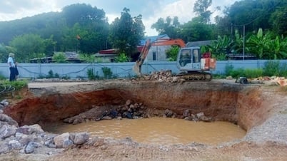 Lấp "hố tử thần" trên Quốc lộ 3B qua Thái Nguyên