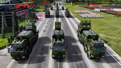 What's special about the 'huge' military equipment appearing in the September 2 parade?