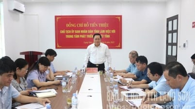 Chủ tịch UBND tỉnh làm việc Trung tâm Phát triển quỹ đất tỉnh