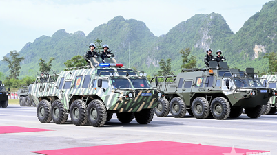 Dàn xe đặc chủng và khí tài hiện đại của lực lượng Công an thực hiện nhiệm vụ diễu binh, diễu hành