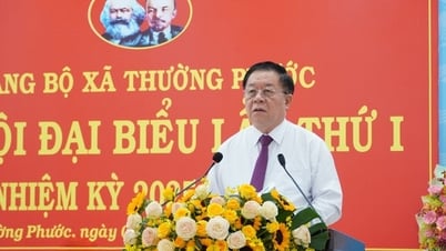Trưởng Ban Tuyên giáo và Dân vận Nguyễn Trọng Nghĩa dự Đại hội Đảng bộ xã Thường Phước, tỉnh Đồng Tháp