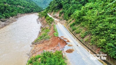 Hơn 100 điểm sạt lở tại xã Mường Típ (Nghệ An) sau bão số 3, cản trở phương tiện vào dọn dẹp bản Ta Đo