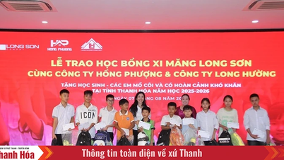 Xi măng Long Sơn trao học bổng, tiếp sức học sinh nghèo đến trường