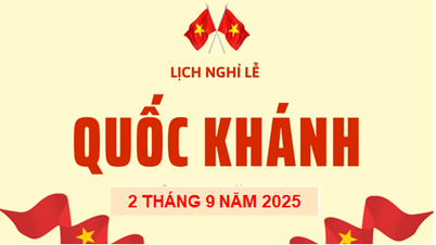 Cà Mau: Thông báo nghỉ Lễ Quốc khánh 2/9
