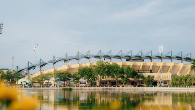 Sân Thiên Trường tuyệt đẹp, sẵn sàng cho Siêu Cúp Bóng đá Quốc gia 2024/25 – Cúp THACO