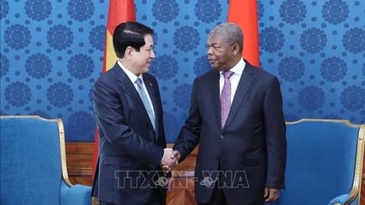 Le président Luong Cuong s'entretient avec le président angolais