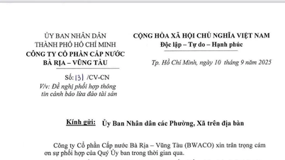 Warning of water supply scams in Ba Ria - Vung Tau area