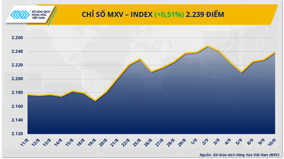 ទីផ្សារទំនិញ៖ MXV-Index ពង្រីកការកើនឡើងរបស់វា។
