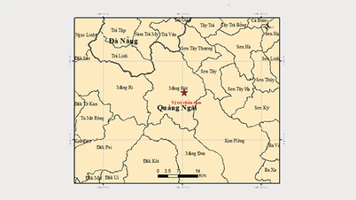Tiga gempa bumi berturut-turut berlaku di komune Mang But, wilayah Quang Ngai.