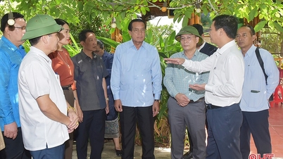ថ្នាក់ដឹកនាំខេត្ត Khammouane ចាប់អារម្មណ៍នឹងគំរូជនបទថ្មីរបស់ Ha Tinh។