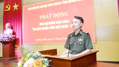 Quang Ninh Border Guard melancarkan kempen untuk menyokong rakyat Cuba.