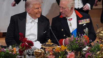 英国訪問中のドナルド・トランプ米大統領の写真
