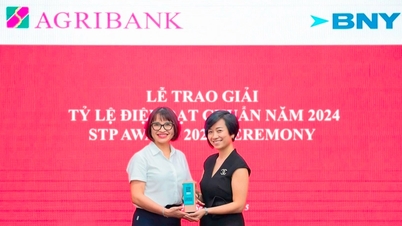 Agribank nhận giải “Tỷ lệ điện đạt chuẩn” từ The Bank of New York Mellon