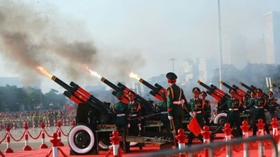Cận cảnh khai hỏa 21 phát đại bác ở sân Mỹ Đình dịp 2/9
