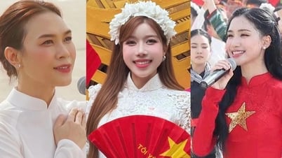 My Tam, Trang Phap, Hoa Minzy berkompetisi dalam kecantikan dengan Ao Dai untuk merayakan Hari Nasional