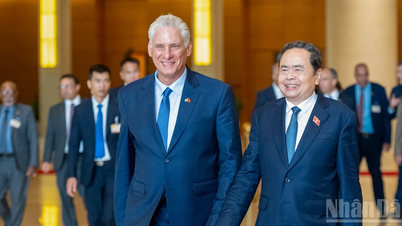 [Ảnh] Chủ tịch Quốc hội Trần Thanh Mẫn hội kiến Bí thư Thứ nhất, Chủ tịch nước Cuba Miguel Diaz-Canel Bermudez