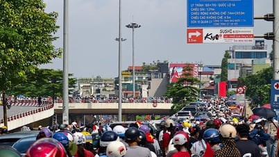 Tráfico en Hanoi atascado tras el Festival A80