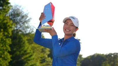 To asiatiske golfspillere konkurrerer med suksess i FM Championship-golfturneringen
