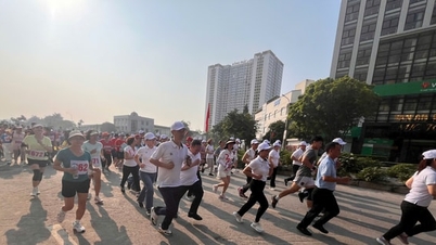 More than 500 athletes participated in the final round of the Hanoi Moi Newspaper Run - For Peace in Tuong Mai Ward