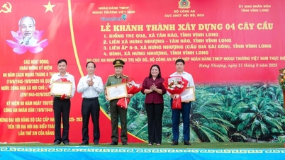 Vĩnh Long khánh thành 4 cầu giao thông do Bộ Công an và Vietcombank xây dựng