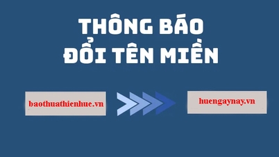 Baothuathienhue.vn'den huengaynay.vn'ye alan adı değişikliği bildirimi