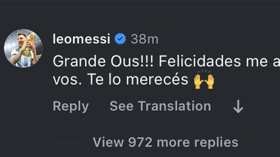 Messi và Mbappe chúc mừng Ousmane Dembele đoạt Quả bóng vàng, Ronaldo chưa biểu lộ cảm xúc