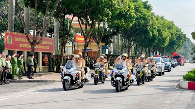 De politie van Ninh Binh is gemobiliseerd om de veiligheid en orde te waarborgen voor het Provinciaal Partijcongres
