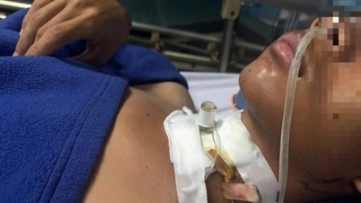 Ung mans luftstrupe avskuren efter att ha fastnat i en elkabel mitt på vägen