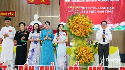 មហាសន្និបាតលើកទី១ គណៈប្រតិភូរណសិរ្សមាតុភូមិវៀតណាម ឃុំ Dong Tam អាណត្តិ 2025-2030