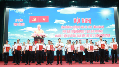 Vùng 4 Hải quân và các đơn vị trao quyết định nâng bậc lương, thăng quân hàm quân nhân chuyên nghiệp